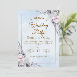 Convite de Casamento Floral Elegante