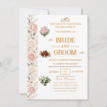 Convite de Casamento Floral Elegante
