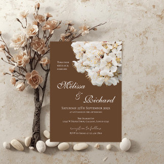 Convite de Casamento Floral Elegante