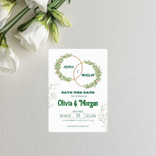 Convite de Casamento Floral Elegante