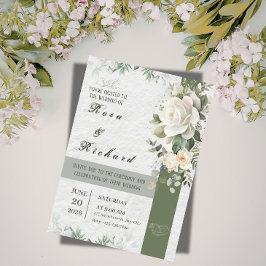 Convite de Casamento Floral Elegante