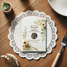 Convite De Casamento Floral Elegante