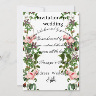 Convite de Casamento Floral Elegante