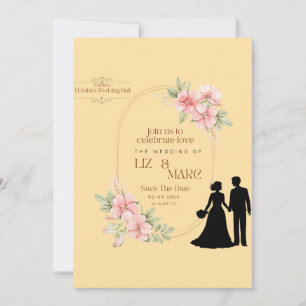 Convite De Casamento Floral Elegante