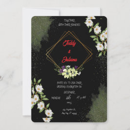 Convite De Casamento Floral Elegante