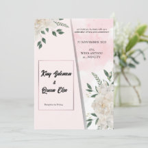 Convite de Casamento Floral Elegante