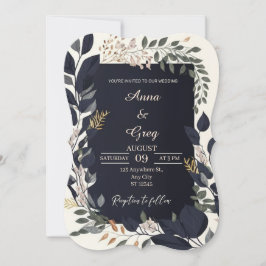 Convite De Casamento Floral Elegante