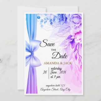 Convite de Casamento Floral Elegante