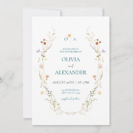 Convite de Casamento Floral Elegante