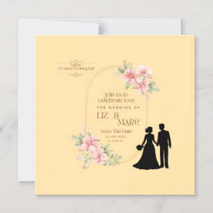 Convite De Casamento Floral Elegante