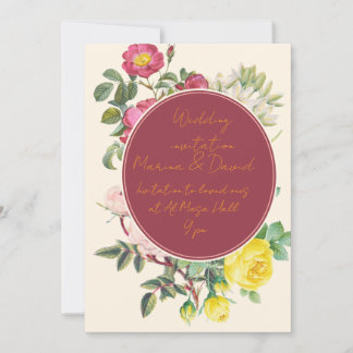 Convite de Casamento Floral Elegante