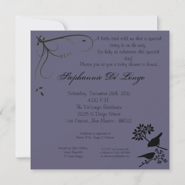 Convite de Casamento Floral Elegante 5x7 (Frente)
