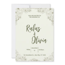 Convite de Casamento Floral Elegante | Botânica Vi