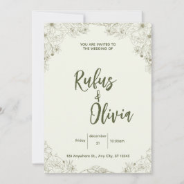 Convite de Casamento Floral Elegante | Botânica Vi