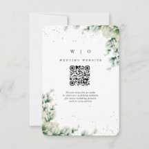 Convite de Casamento Floral Elegante com Verde Euc