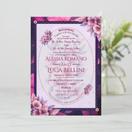 Convite de Casamento Floral Elegante Minimalista