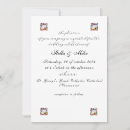 Convite De Casamento Floral Elegante Minimalista