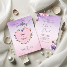 Convite de Casamento Floral Elegante Moderno Bege