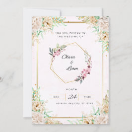 Convite De Casamento Floral Elegante | Personalizá