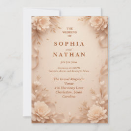 Convite De Casamento Floral Elegante | Personalizá