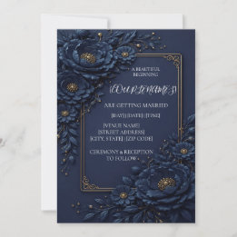 Convite de Casamento Floral Elegante Personalizado