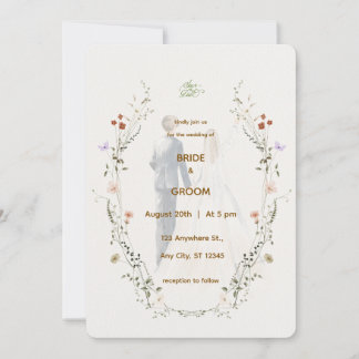 Convite de Casamento Floral Elegante | Romântico