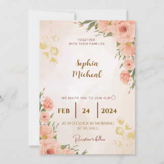 Convite De Casamento Floral Elegante | T personali