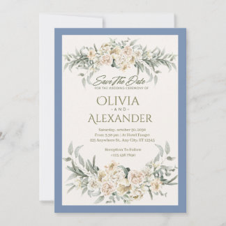 Convite de Casamento Floral em Aquarela Elegante