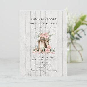 Convite de Casamento Floral em Pote de Pedra de Ma