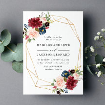 Convite de Casamento Floral Enfeitiçado | Moldura 