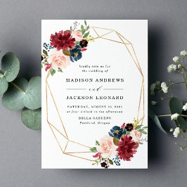 Convite de Casamento Floral Enfeitiçado | Moldura 