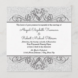 Convite de casamento Floral Formal de Flores Falsa