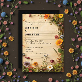 Convite de Casamento Floral Impressão para Amantes