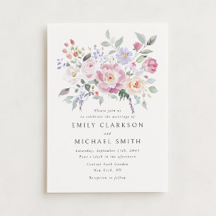 Convite de Casamento Floral Jardim Pastel