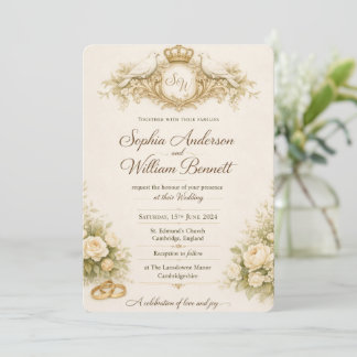 Convite de Casamento Floral Laranja Elegante Temp