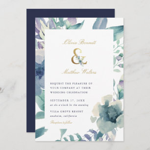 Convite De Casamento Floral Luxe