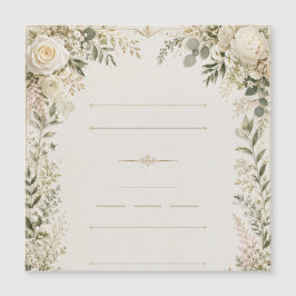 Convite de Casamento Floral Luxuoso