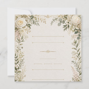 Convite de Casamento Floral Luxuoso