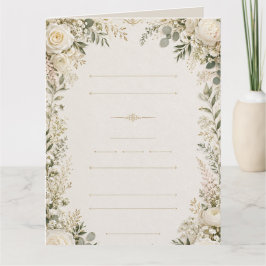 Convite de Casamento Floral Luxuoso