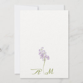 Convite de Casamento Floral Minimalista Lilac