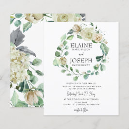 Convite De Casamento Floral Neutro De Orçamento