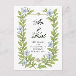 Convite de casamento floral para idosos