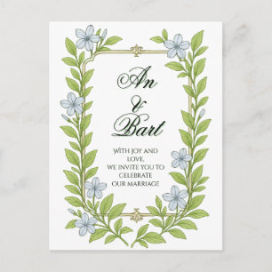 Convite de casamento floral para idosos