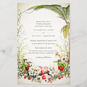 CONVITE DE CASAMENTO Floral primavera Vintage BUDG