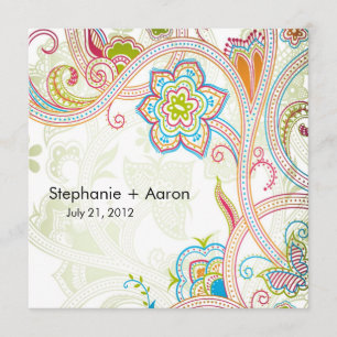 Convite De Casamento Floral Retroativo