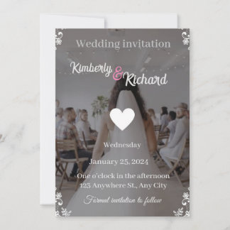 Convite De Casamento Floral Romântico Por Aquarela