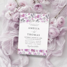 Convite de Casamento Floral Rosa Boho