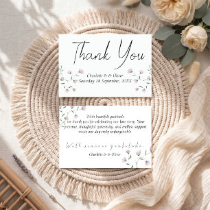 Convite de Casamento Floral Rosa Mínimo Tudo em Um