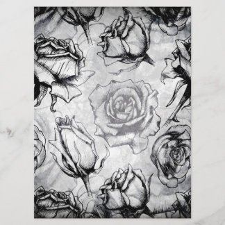 Convite de casamento Floral Rosa preto branco Eleg