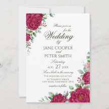 Convite de Casamento Floral Rosas Orçamento